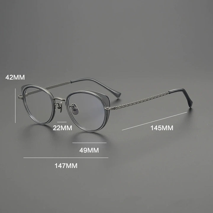 Gatenac Unisex Full Rim Oval Square Acetate Eyeglasses G9001
