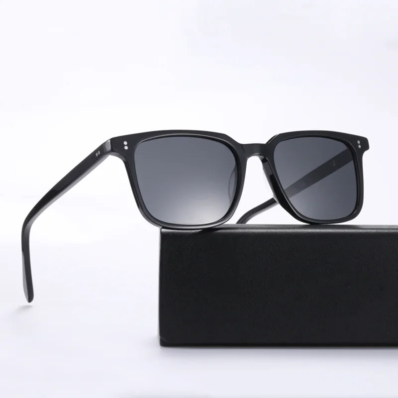 Black Mask Unisex Full Rim Rectangle Acetate Polarized Sunglasses Ov5031 Sunglasses Black Mask   