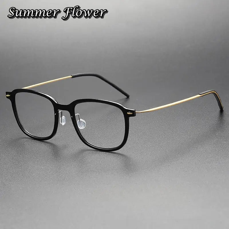 Summer Flower Women's Full Rim Square Tr 90 Titanium Eyeglasses  65104
