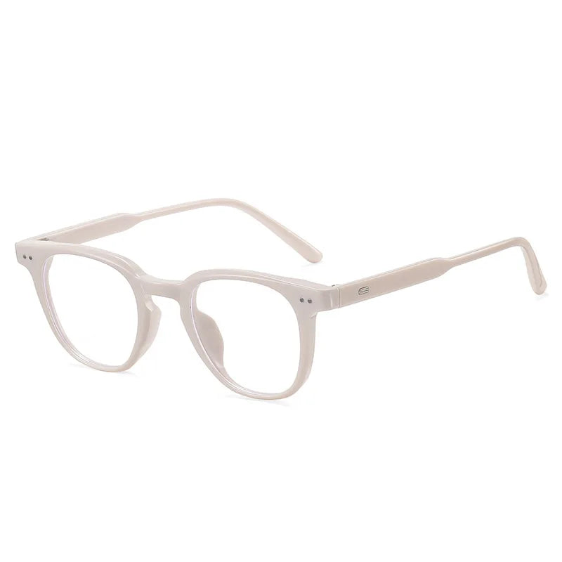 Kocolior Unisex Full Rim Square Tr 90 Acetate Hyperopic Reading Glasses 20221 Reading Glasses Kocolior White 0 