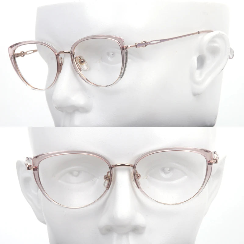 Muzz 35588 women's cat eye acetate titanium prescription eyeglasses — view 7