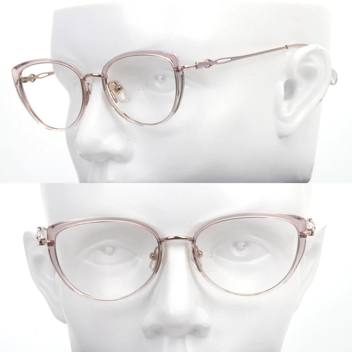 Muzz 35588 women's cat eye acetate titanium prescription eyeglasses — view 7