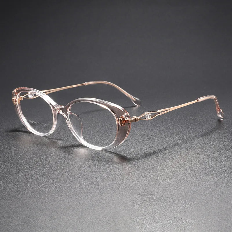 Momoja Women's Full Rim Oval Tr 90 Alloy Spring Hinge Eyeglasses 726020