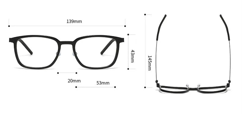 Bobbie Unisex Full Rim Square Titanium Acetate Eyeglasses 918523