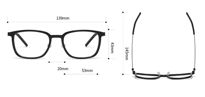 Bobbie Unisex Full Rim Square Titanium Acetate Eyeglasses 918523