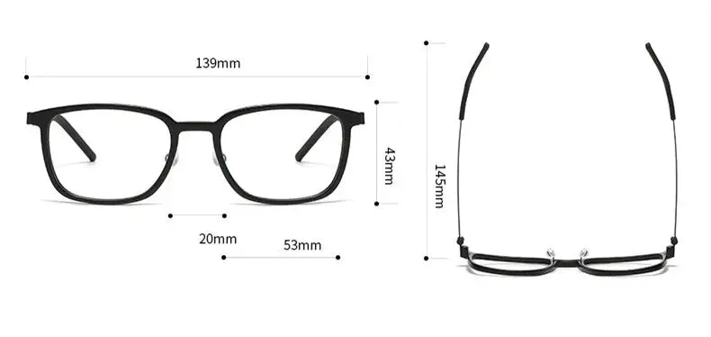 Bobbie Full Rim 180520 Unisex Pure Titanium Square Frames — view 2 | Bobbie at FuzWeb