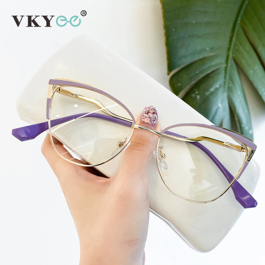 Vicky  Women's Full Rim Cat Eye Tr 90 Titanium Reading Glasses 680014