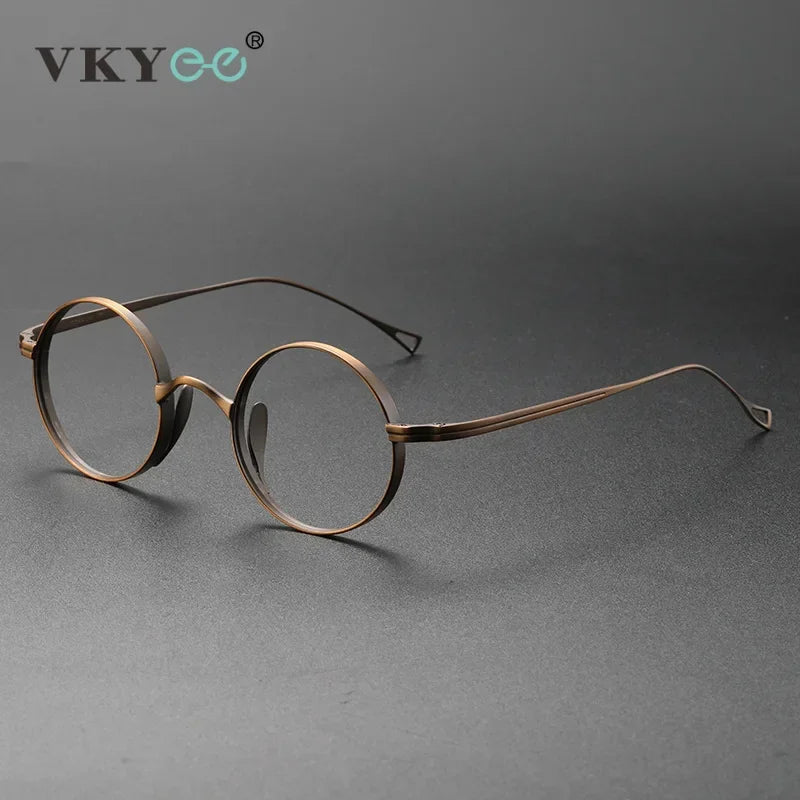 Vicky Women's Full Rim Small Round Titanium Reading Glasses 10518 Reading Glasses Vicky   