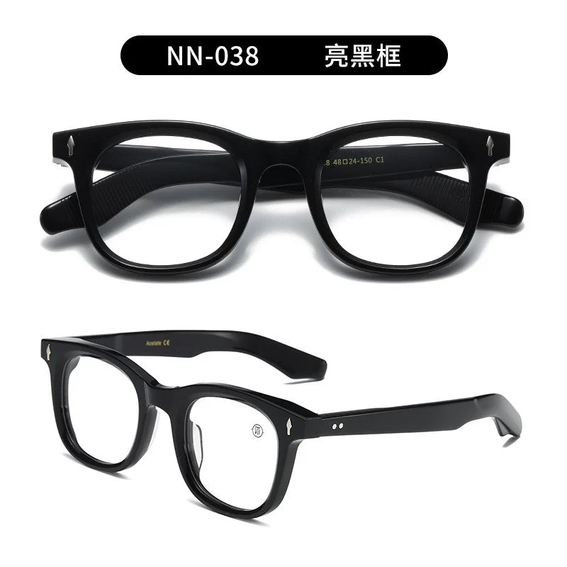 Nobler Unisex Full Rim Square Thick Acetate Eyeglasses N038 Full Rim Nobler C1  