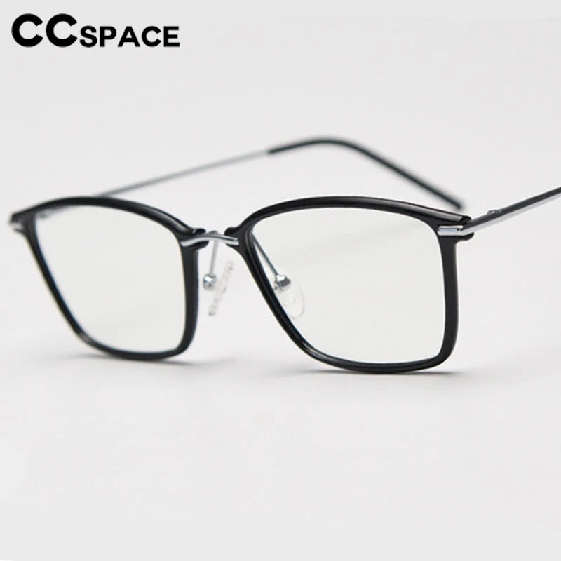 CCspace Women's Full Rim Small Square Tr 90 Titanium Eyeglasses 301814 Full Rim CCspace   