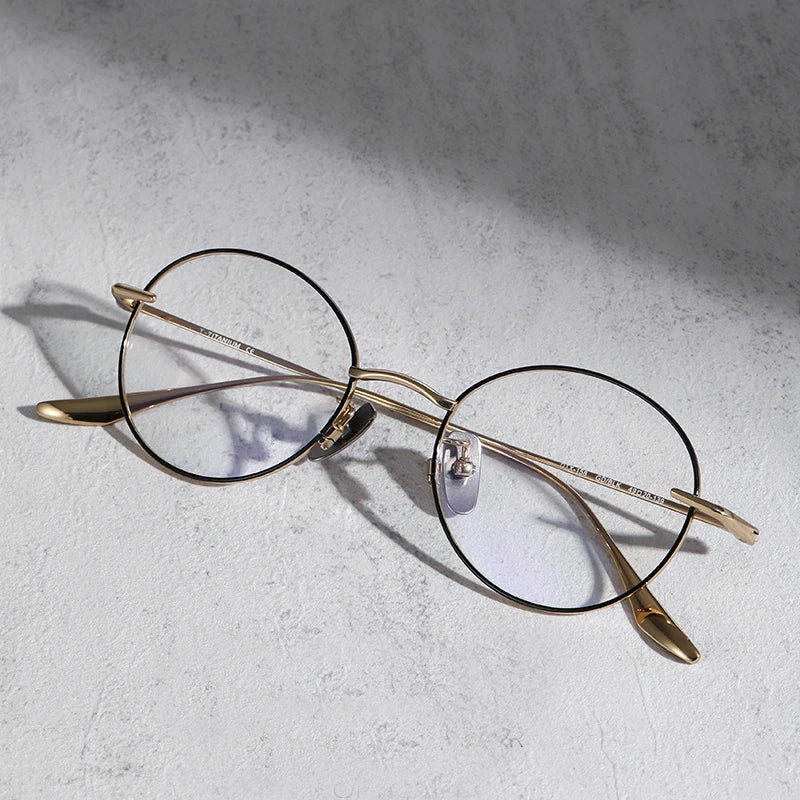 Black Mask Women's Full Rim Oval Round Titanium Eyeglasses 844158