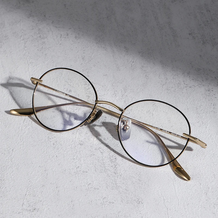 Black Mask Women's Full Rim Oval Round Titanium Eyeglasses 844158