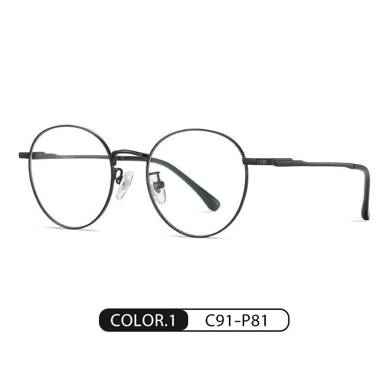 Zirosat Women's Full Rim Oval Round Titanium Eyeglasses 62113