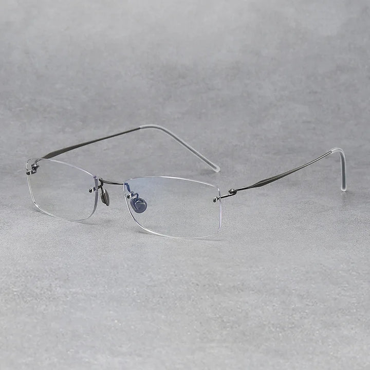 Bobbie Women's Rimless Square Screwless Titanium Eyeglasses 632124