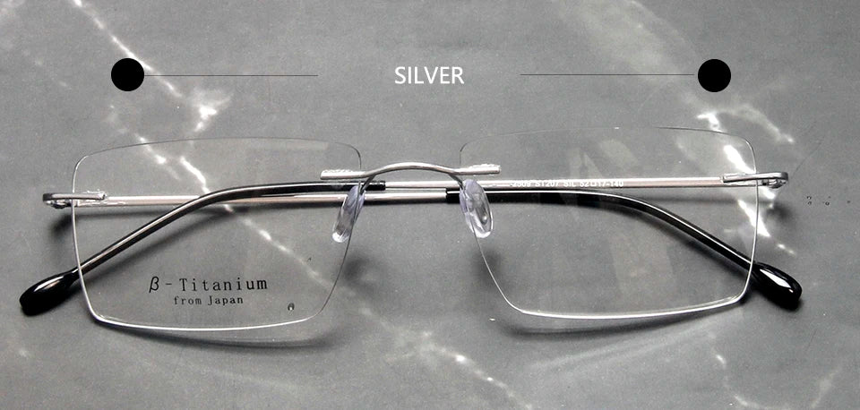 Esnbie Women's Rimless Small Square Titanium Eyeglasses 243207