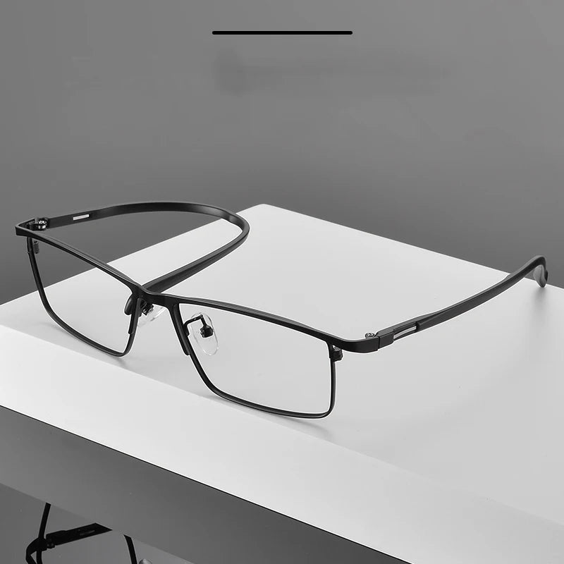 Bclear Unisex Full Rim Square Alloy Eyeglasses 442546 Full Rim Black Mask   