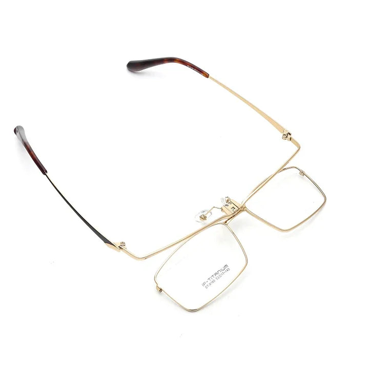 Aror Unisex Full Rim Square Titanium Flip Up Eyeglasses 19488 Full Rim Aror