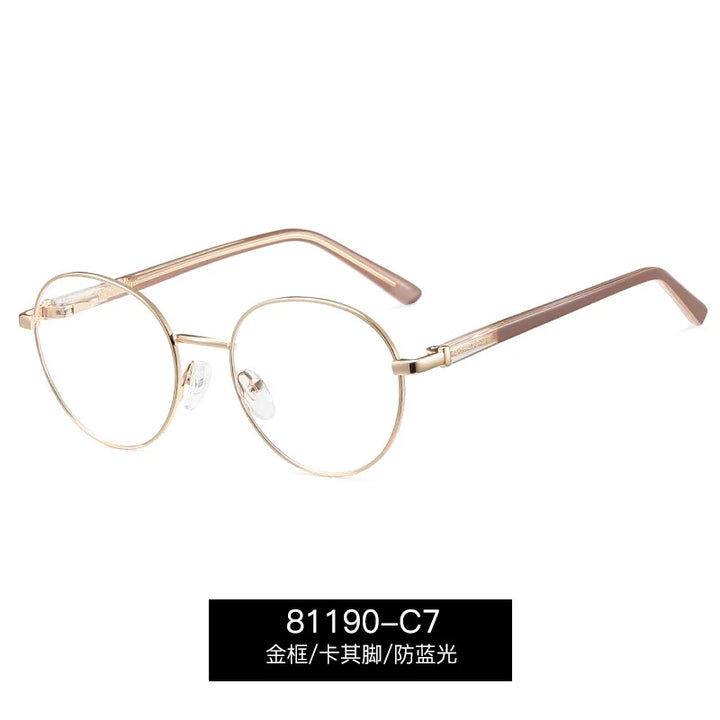 Momoja Unisex Youth's Full Rim Round Alloy Eyeglasses 81190