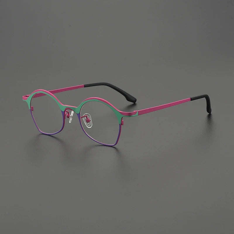 Gatenac Women's Full Rim Flat Bottom Oval Titanium Eyeglasses G85847