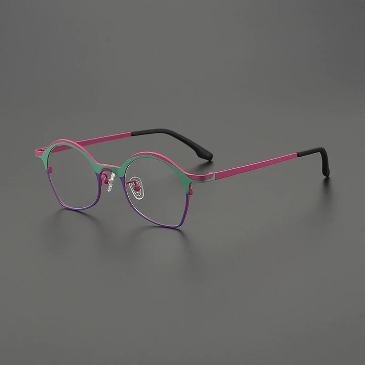 Gatenac Women's Full Rim Flat Bottom Oval Titanium Eyeglasses G85847