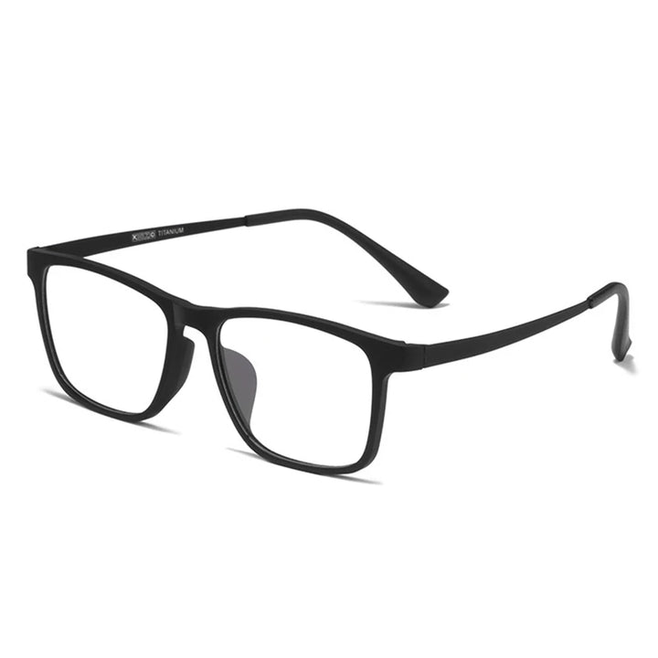 Hotochki Men's Full Rim Square Tr 90 Titanium Eyeglasses 73068
