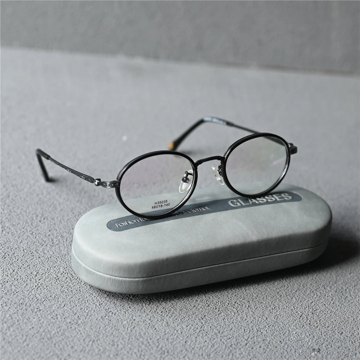 Cubojue Unisex Full Rim Oval Alloy Reading Glasses 35035 Reading Glasses Cubojue +275 black 