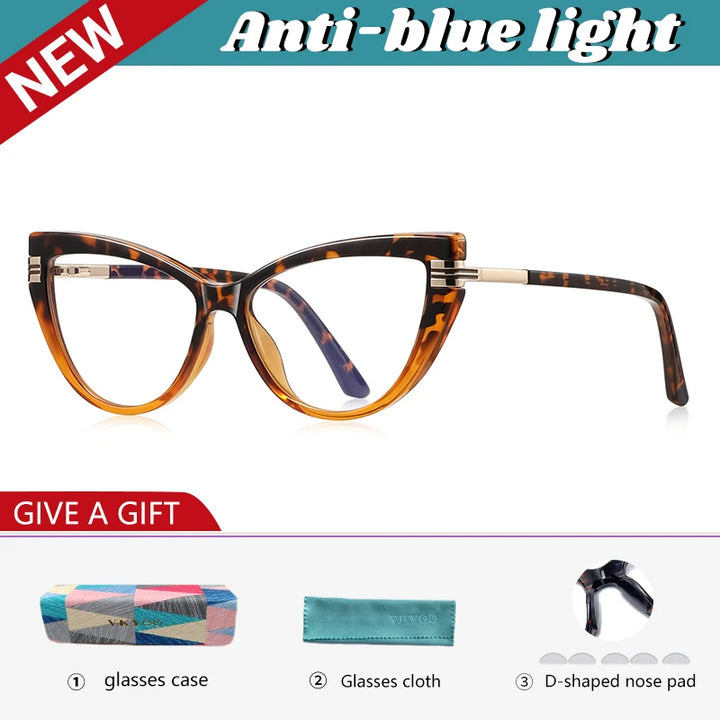 Vicky Women's Full Rim Cat Eye Tr 90 Alloy Reading Glasses 392264