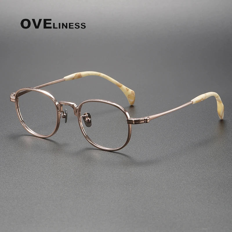 Oveliness Women's Full Rim Oval Square Titanium Eyeglasses 380866