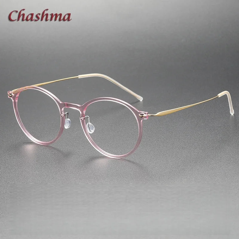Chashma Ochki Women's Full Rim Round Tr 90 Titanium Eyeglasses 886541