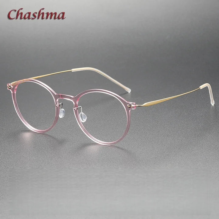 Chashma Ochki Women's Full Rim Round Tr 90 Titanium Eyeglasses 886541