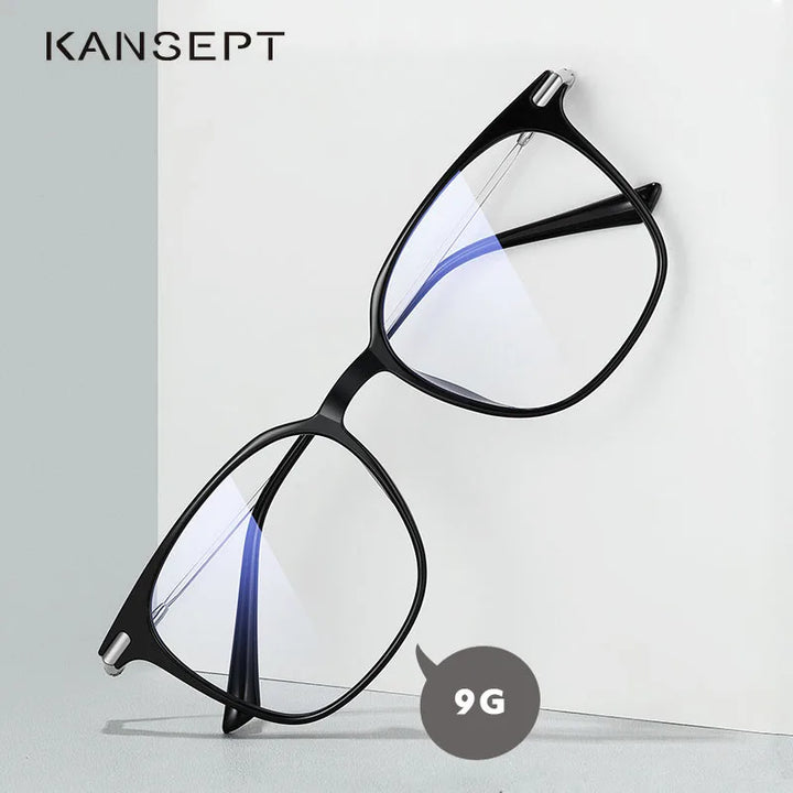 Kansept Women's Full Rim Square Tr 90 Titanium Reading Glasses 44009 Reading Glasses Kansept   