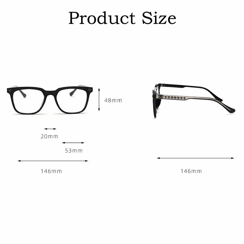 Yimaruili Unisex Full Rim Square Tr 90 Eyeglasses Y72318 Full Rim Yimaruili Eyeglasses   