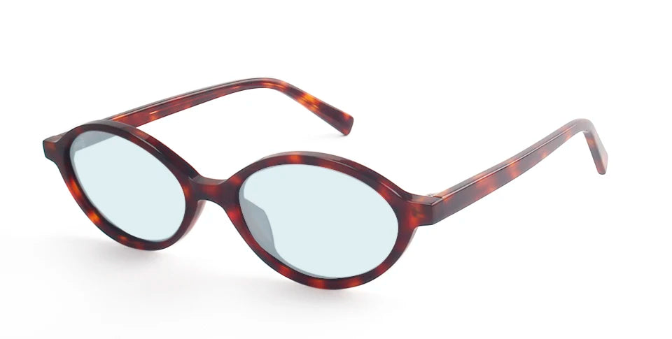 Esnbie Women's Full Rim Oval Acetate Polarized Tac Sunglasses 240801