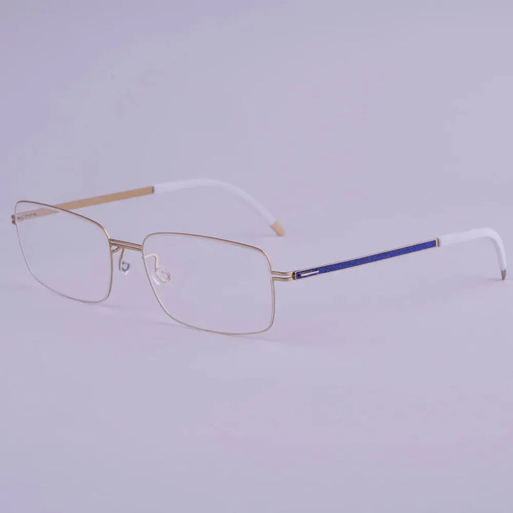 Bobbie 462741 Women’s Screwless Full Rim Square Titanium Frames FuzWeb