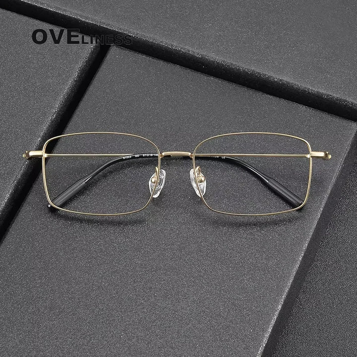 Oveliness Unisex Full Rim Square Titanium Eyeglasses 81023