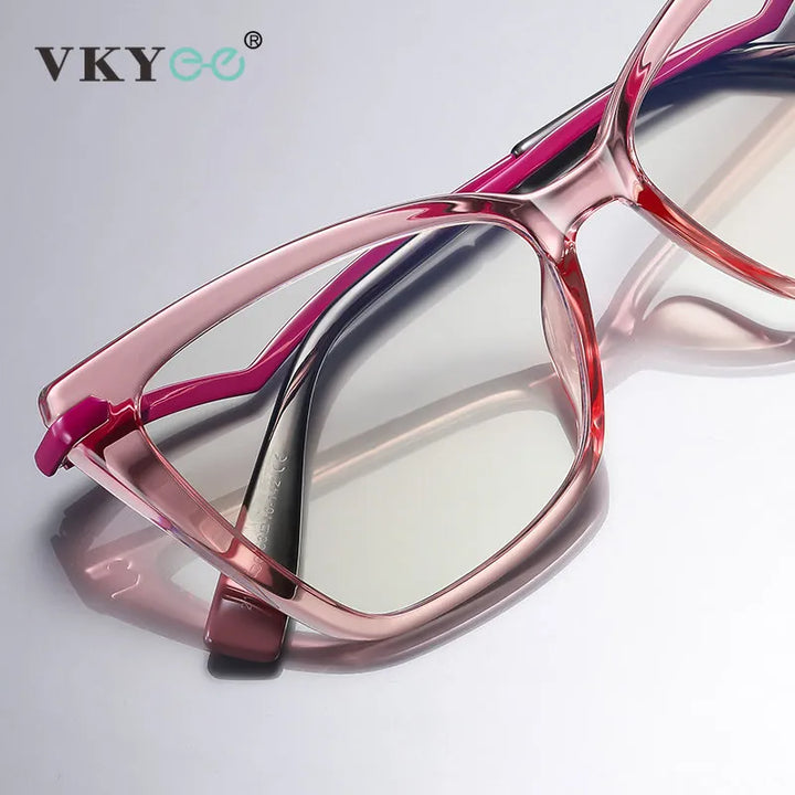 Vicky Women's Full Rim Square Tr 90 Stainless Steel Reading Glasses 2106 Reading Glasses Vicky   