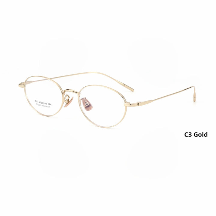 Xbora Unisex Full Rim Oval Pure Titanium Eyeglasses TI0201 — view 8 | Xbora at FuzWeb