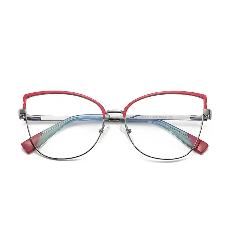 Vicky Women's Full Rim Butterfly Alloy Reading Glasses 3024.