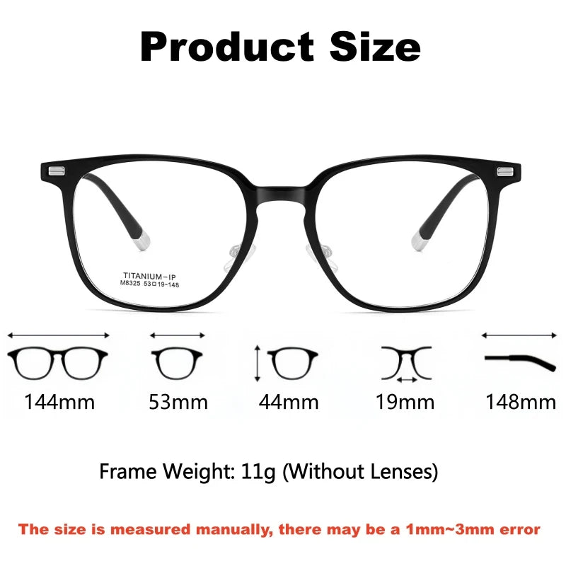 Yimaruili Unisex Full Rim Oval TR-90 Titanium Eyeglasses M8325 — view 2 | Yimaruili at FuzWeb