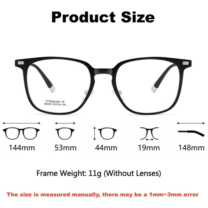Yimaruili Unisex Full Rim Oval TR-90 Titanium Eyeglasses M8325 — view 2 | Yimaruili at FuzWeb