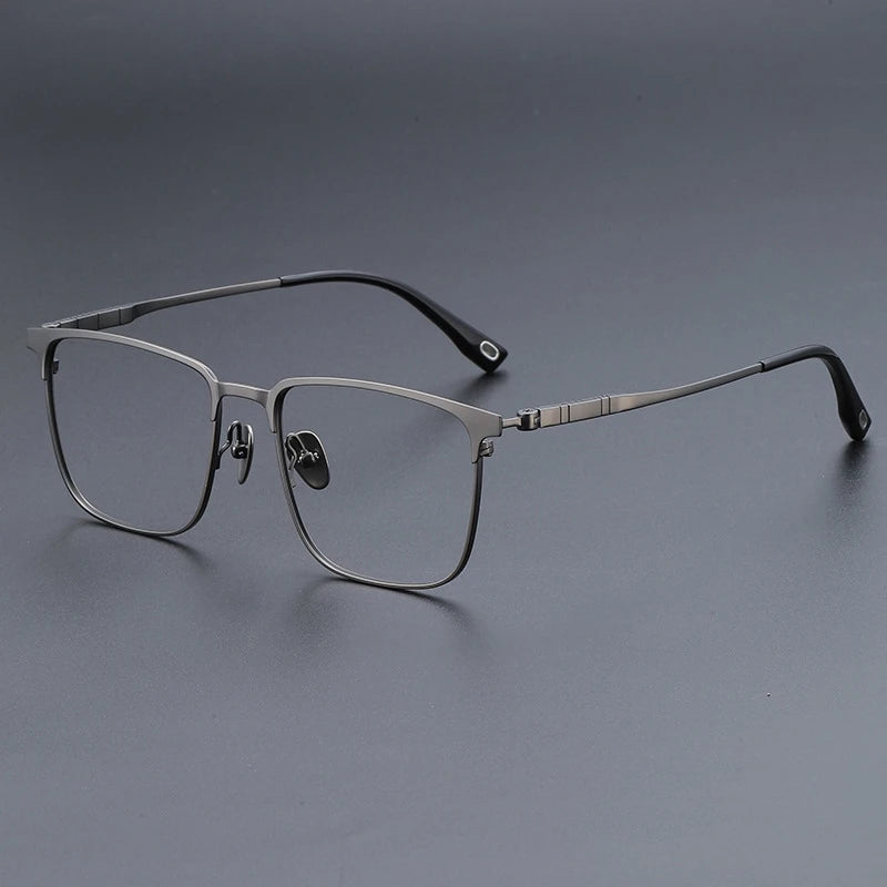 Yimaruili Men's Full Rim Square Titanium Eyeglasses 670809