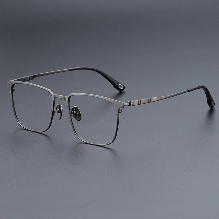 Yimaruili Men's Full Rim Square Titanium Eyeglasses 670809