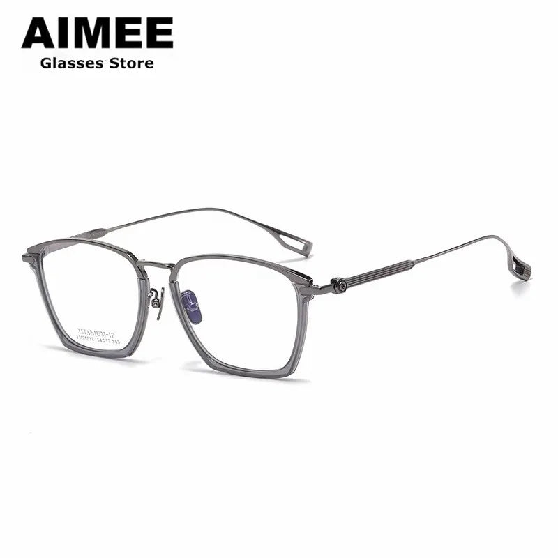 Aimee Unisex Full Rim Square Titanium Acetate Eyeglasses 21015 Full Rim Aimee   