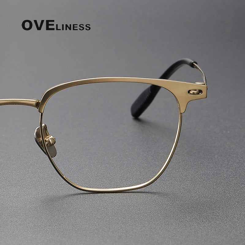 Oveliness Unisex Full Rim Square Titanium Acetate Eyeglasses O70813 Full Rim Oveliness   