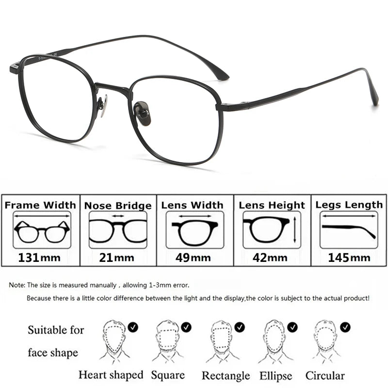 Bobbie Unisex Full Rim Square Titanium Eyeglasses Fuz 14