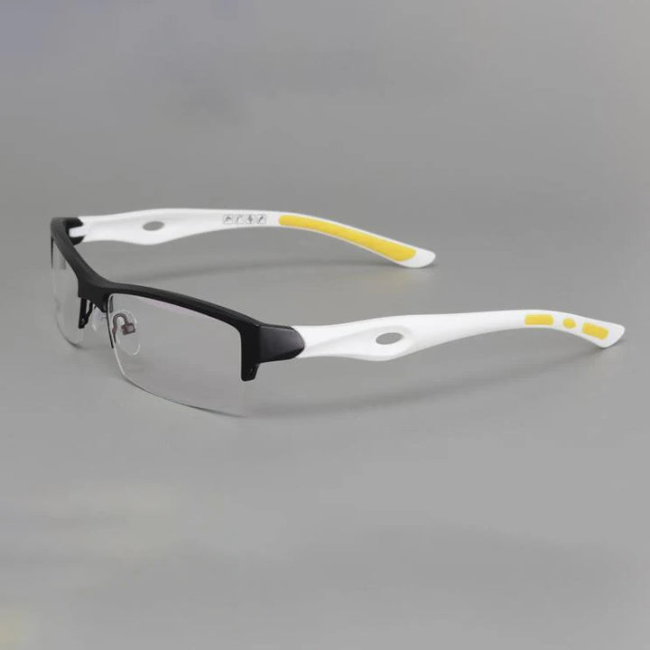 Cubojue Unisex Semi Rim Square Tr 90 Titanium Sport Reading Glasses 54140