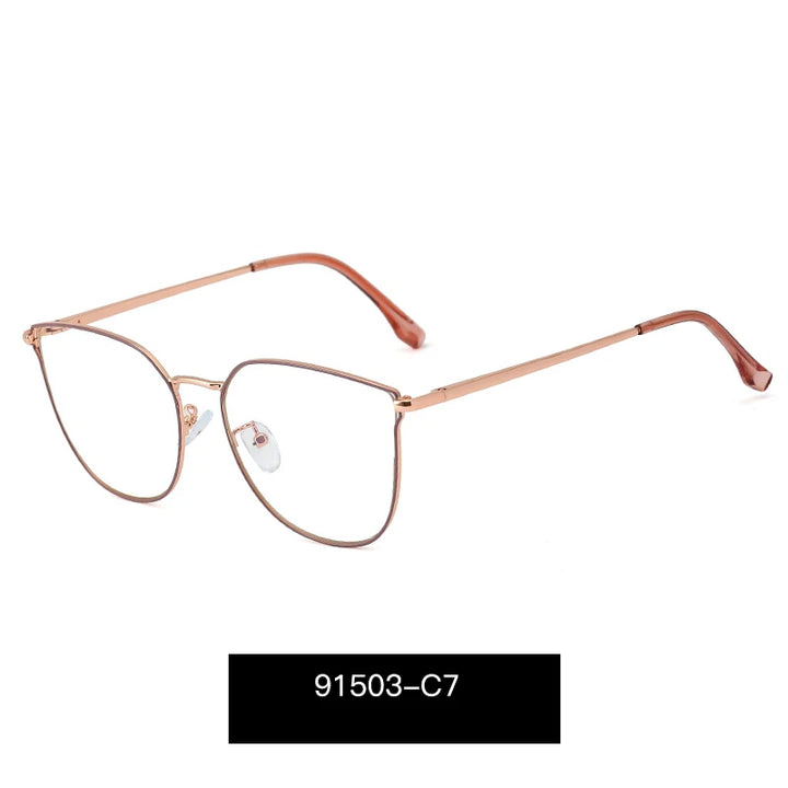 Handoer Women's Full Rim Square Tr 90 Alloy Eyeglasses 91503