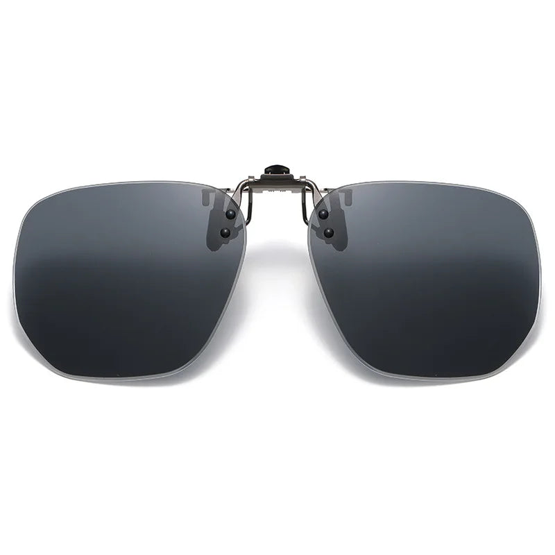 Vicky Unisex Rimless Round Tr 90 Alloy  Polarized Clip On Sunglasses V001 Clip On Sunglasses Vicky dark gray  