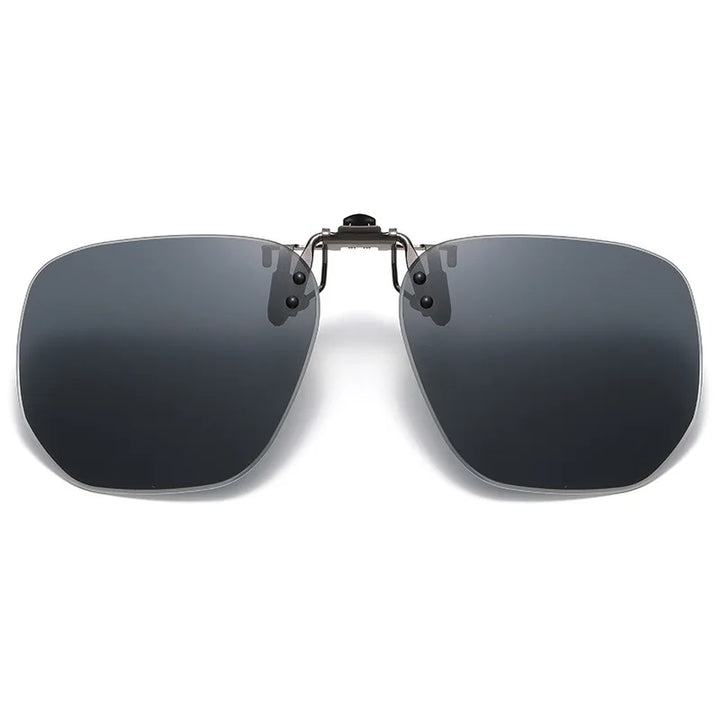 Vicky Unisex Rimless Round Tr 90 Alloy  Polarized Clip On Sunglasses V001 Clip On Sunglasses Vicky dark gray  