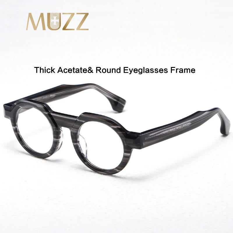 Muzz JMM70RX men's round acetate prescription eyeglasses